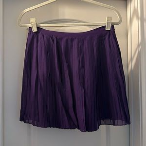 Purple Pleated Skirt